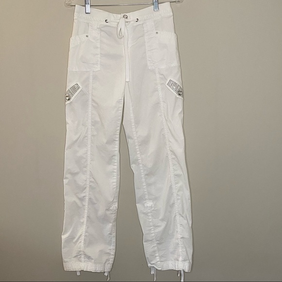 INC International Concepts Pants - 3/$30 (items $20 or less) INC CARGO PANTS WHITE BEJEWELED SZ 4
